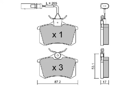 Комплект тормозных колодок (AISIN: BPVW-2901)